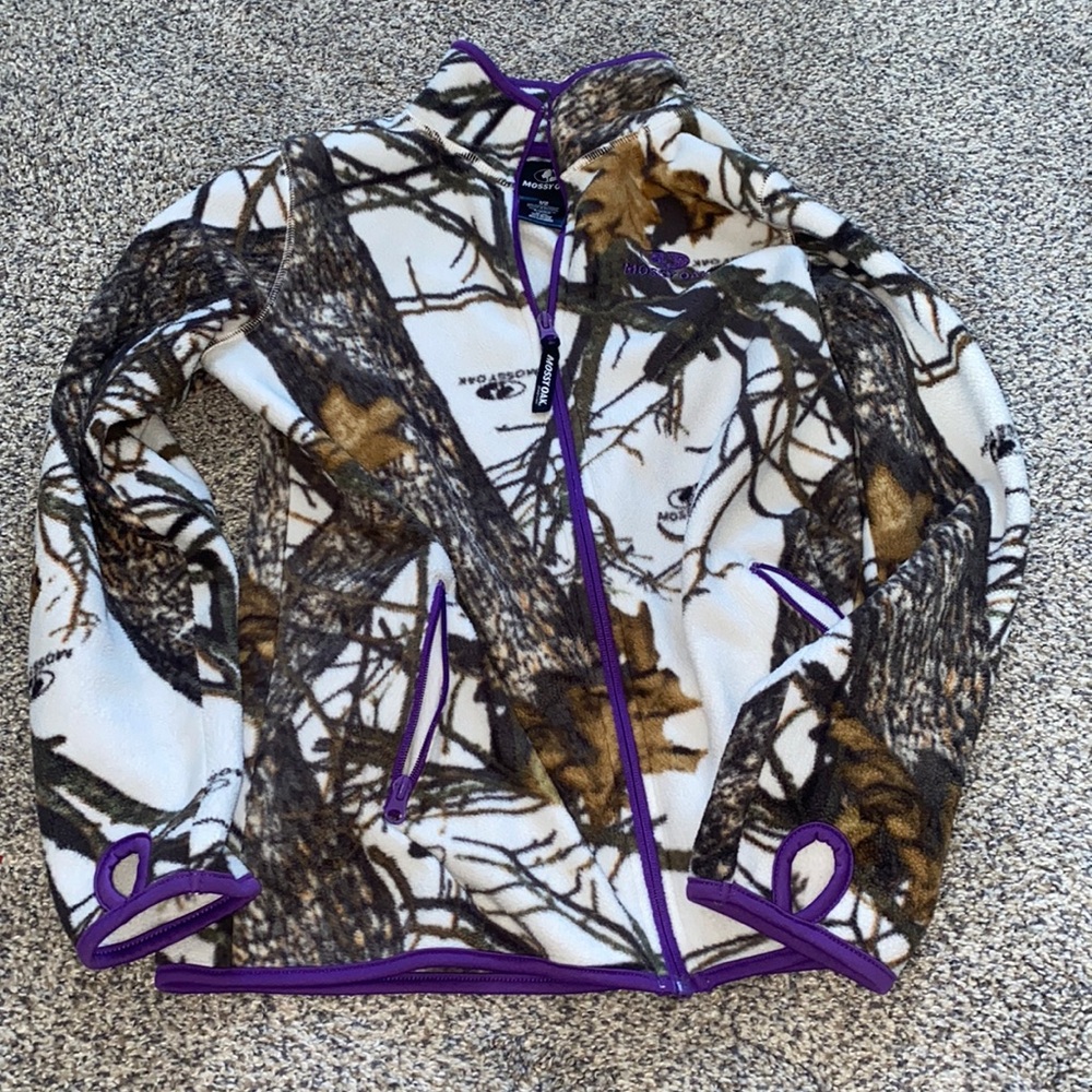 Purple and white mossy Oak fleece - Picture 4 of 5